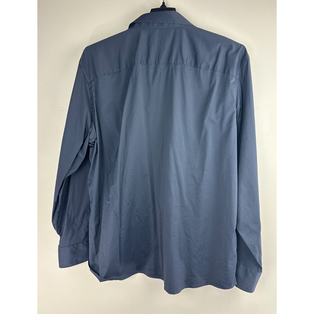 UNTUCKit Performance Gironde Shirt Mens XXL Navy Blue Relaxed Fit Stretch Button - Picture 10 of 11